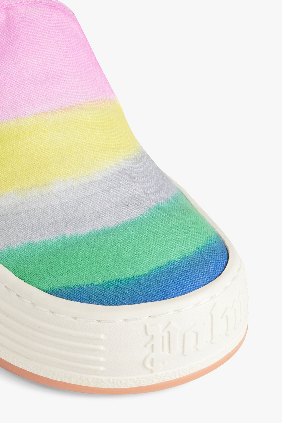 Palm Angels Gradient-pattern Canvas Slip-on Trainers In Multi