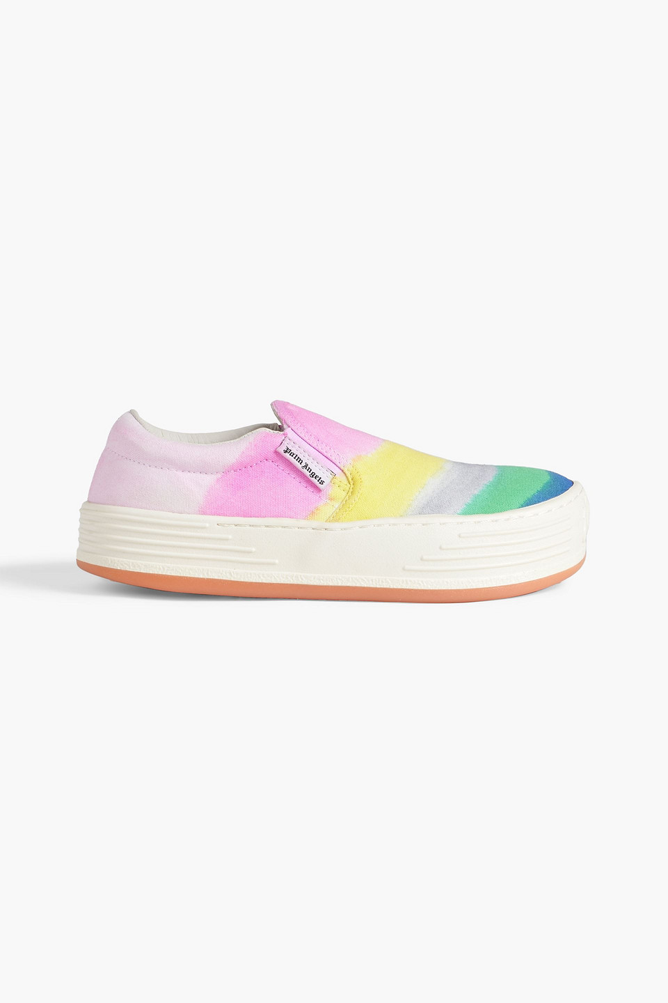 Palm Angels Gradient-pattern Canvas Slip-on Trainers In Multi