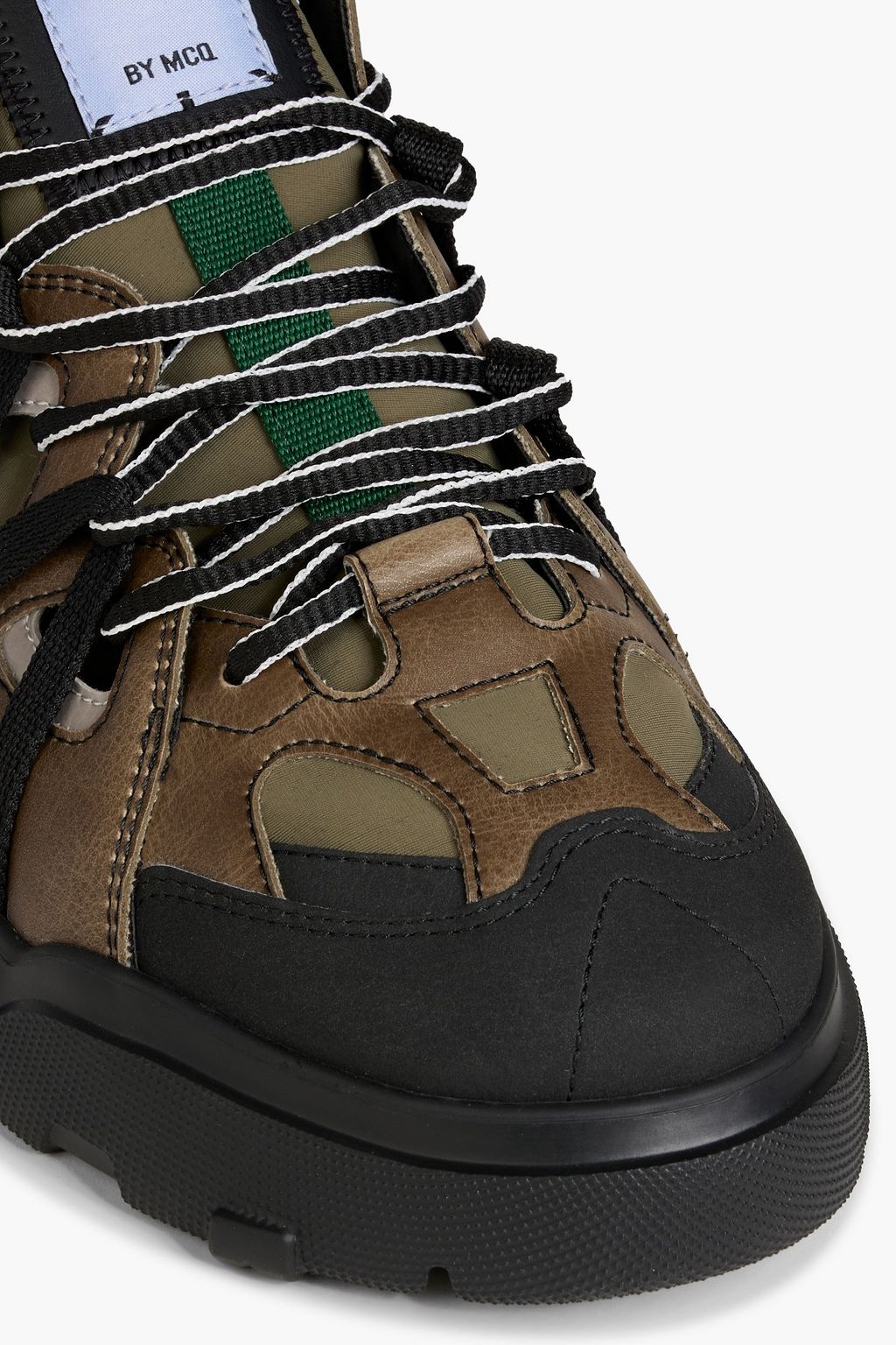 MCQ ALEXANDER MCQUEEN Orbyt Descender leather and neoprene sneakers