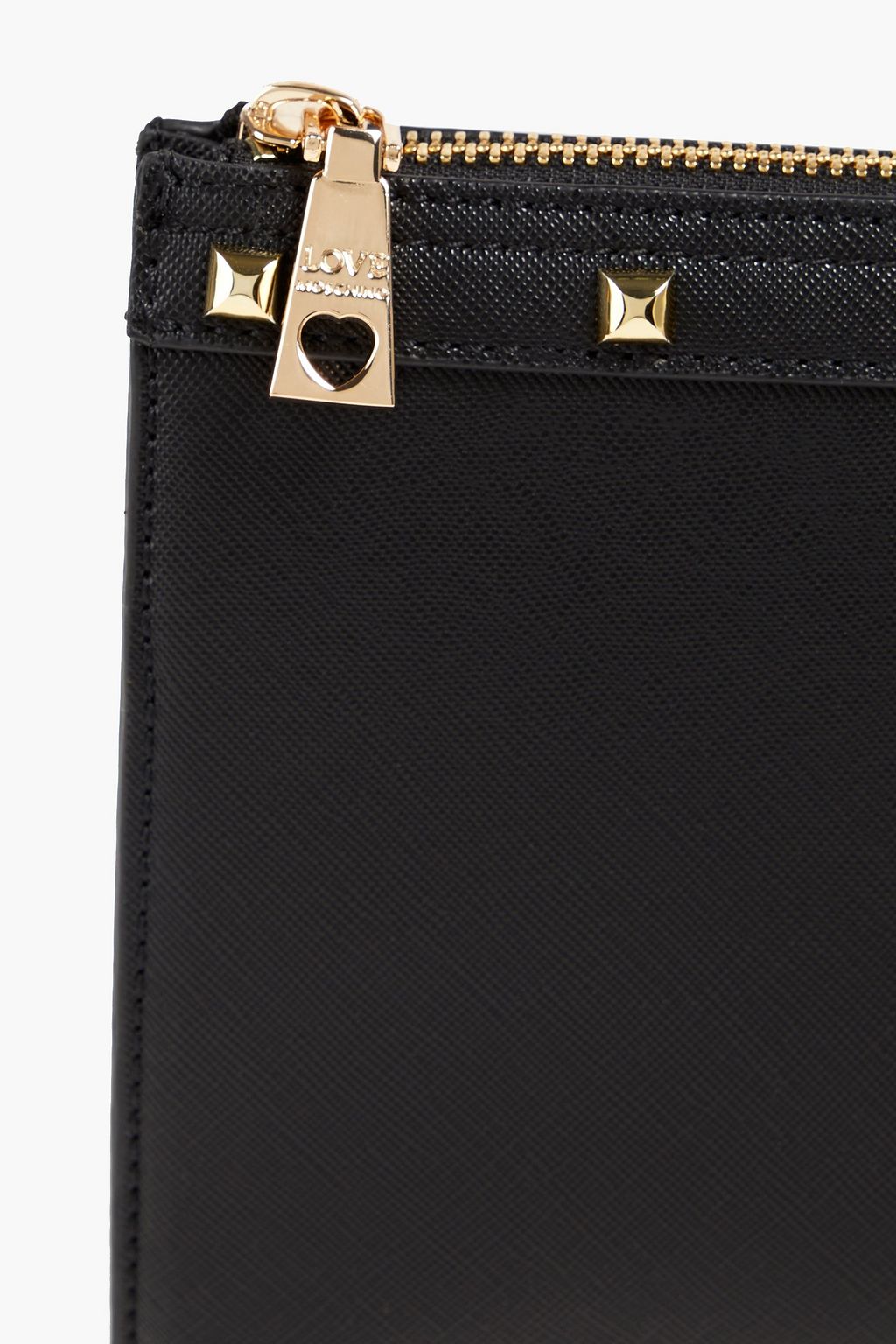 LOVE MOSCHINO Embellished faux textured-leather shoulder bag