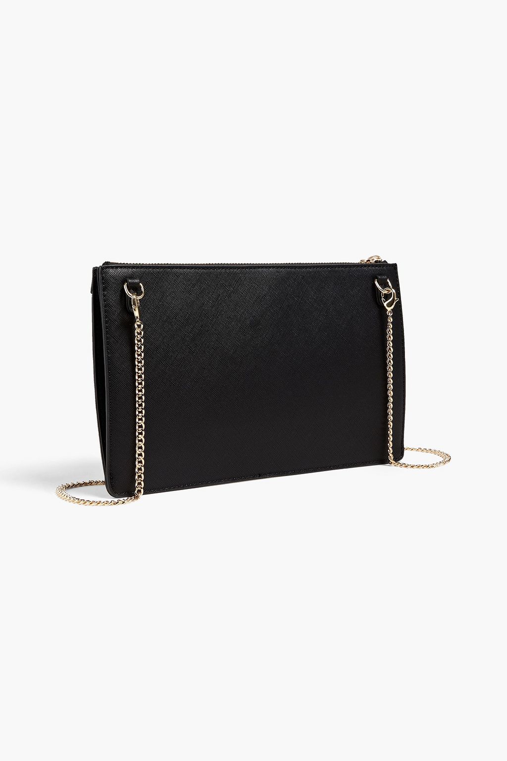 LOVE MOSCHINO Embellished faux textured-leather shoulder bag