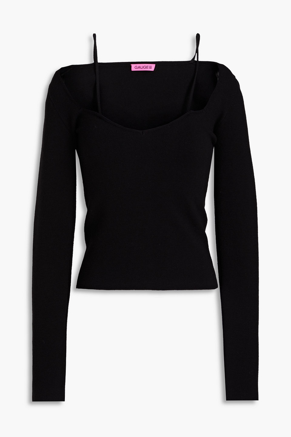 Gauge81 Merino Wool-blend Top In Black