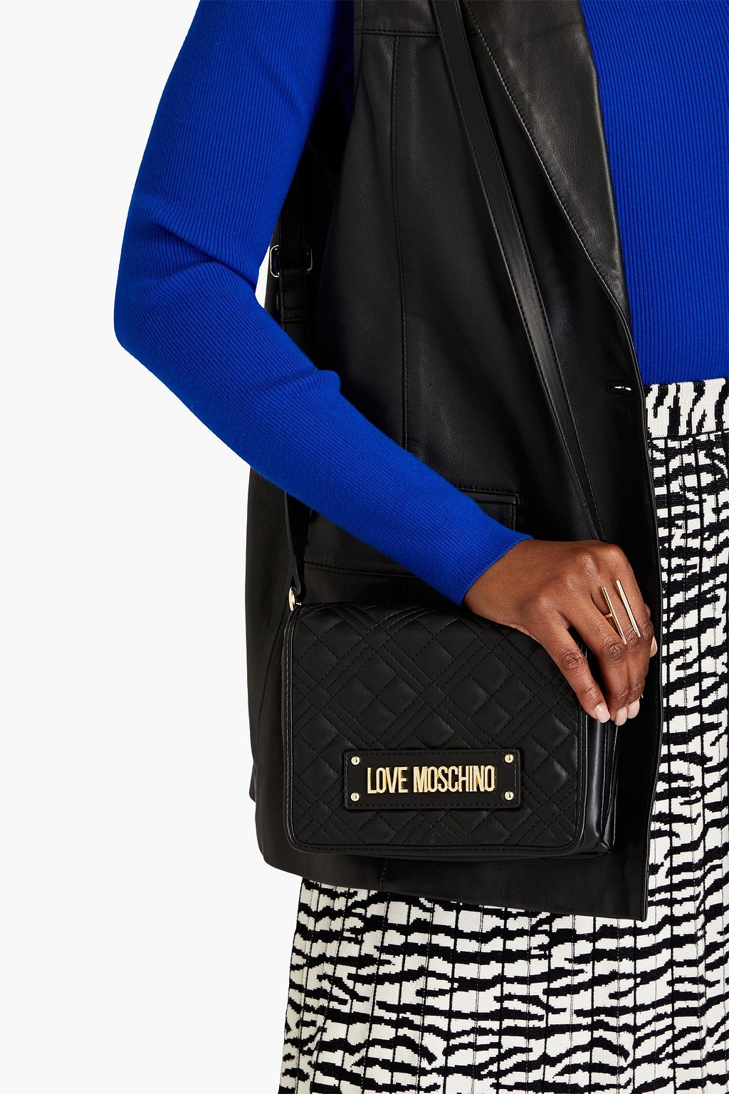 LOVE MOSCHINO Schultertasche aus gestepptem Kunstleder
