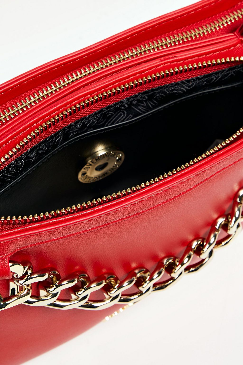 LOVE MOSCHINO Embellished faux leather shoulder bag