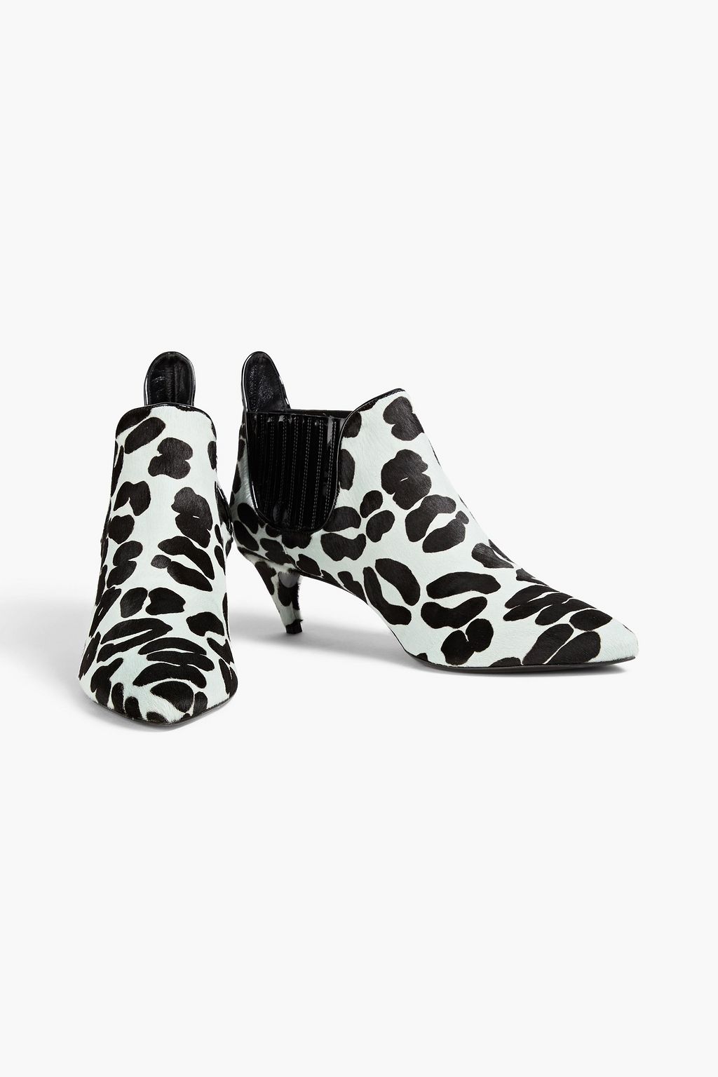 ROGER VIVIER Leopard-print calf hair ankle boots