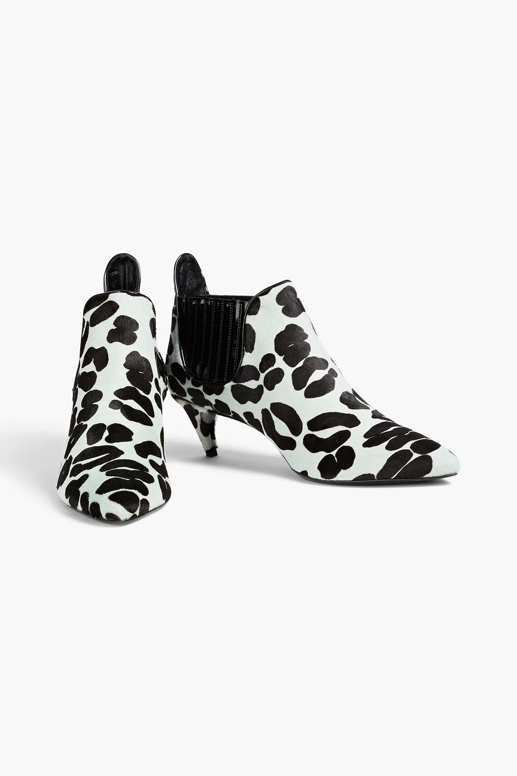 ROGER VIVIER Leopard-print calf hair ankle boots | THE OUTNET