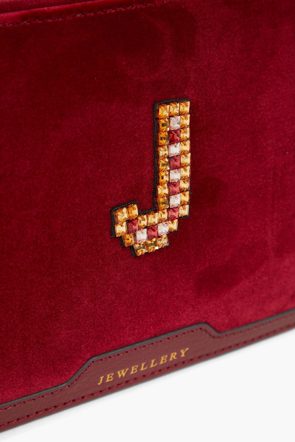 ANYA HINDMARCH Crystalembellished velvet cosmetics case THE