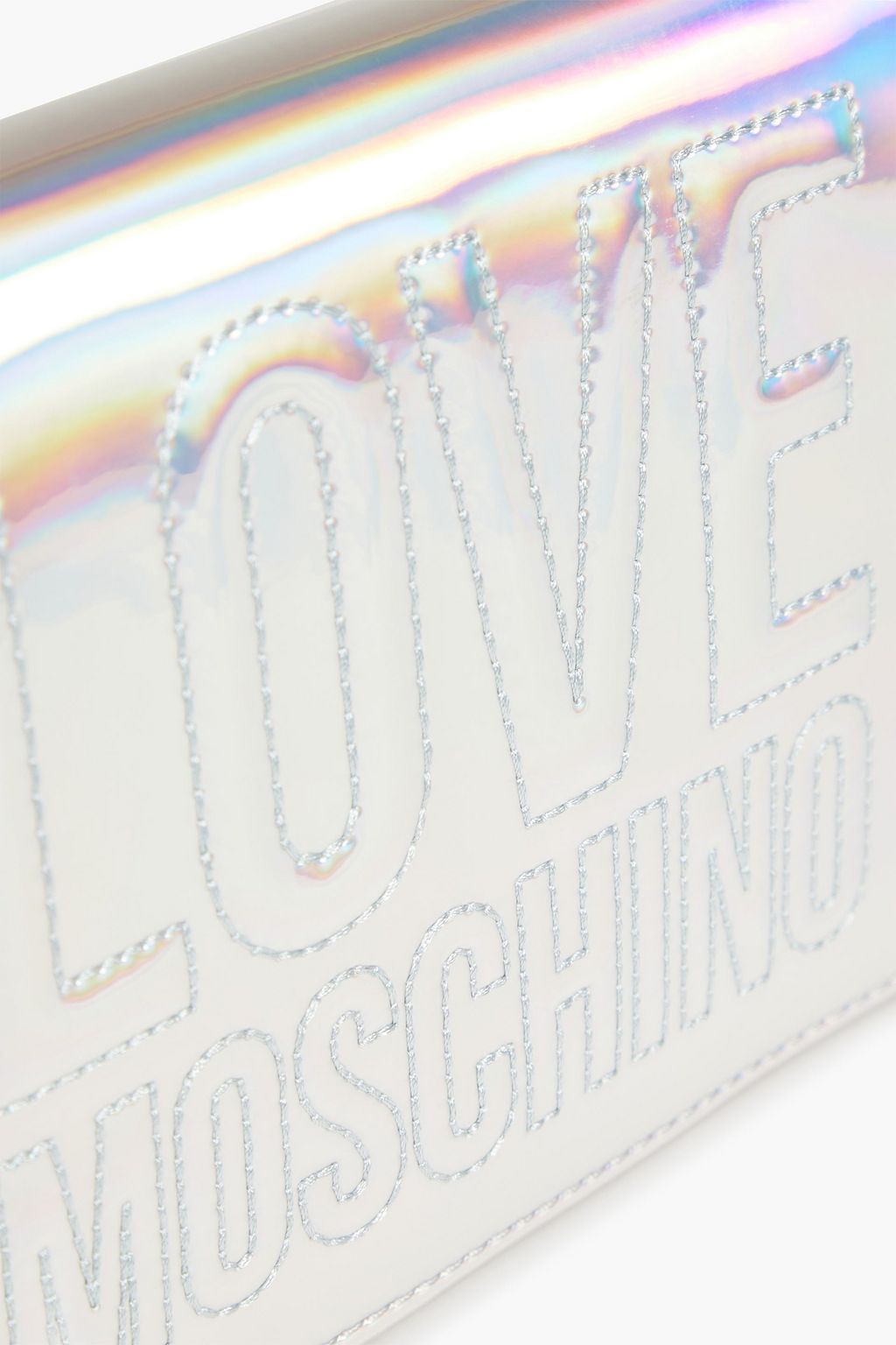LOVE MOSCHINO Changierende Schultertasche aus geprägtem Kunstleder