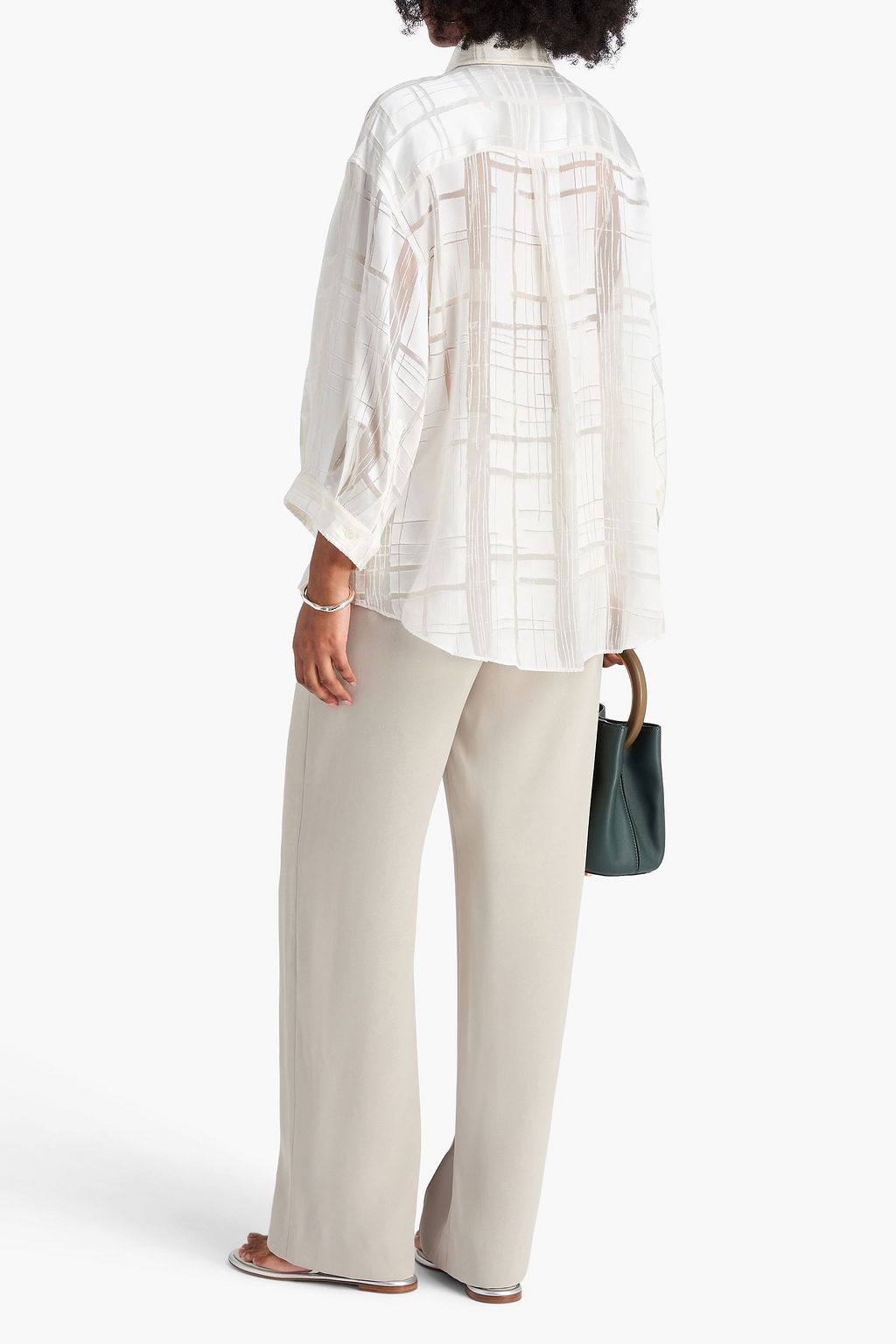 BRUNELLO CUCINELLI Burnout satin shirt