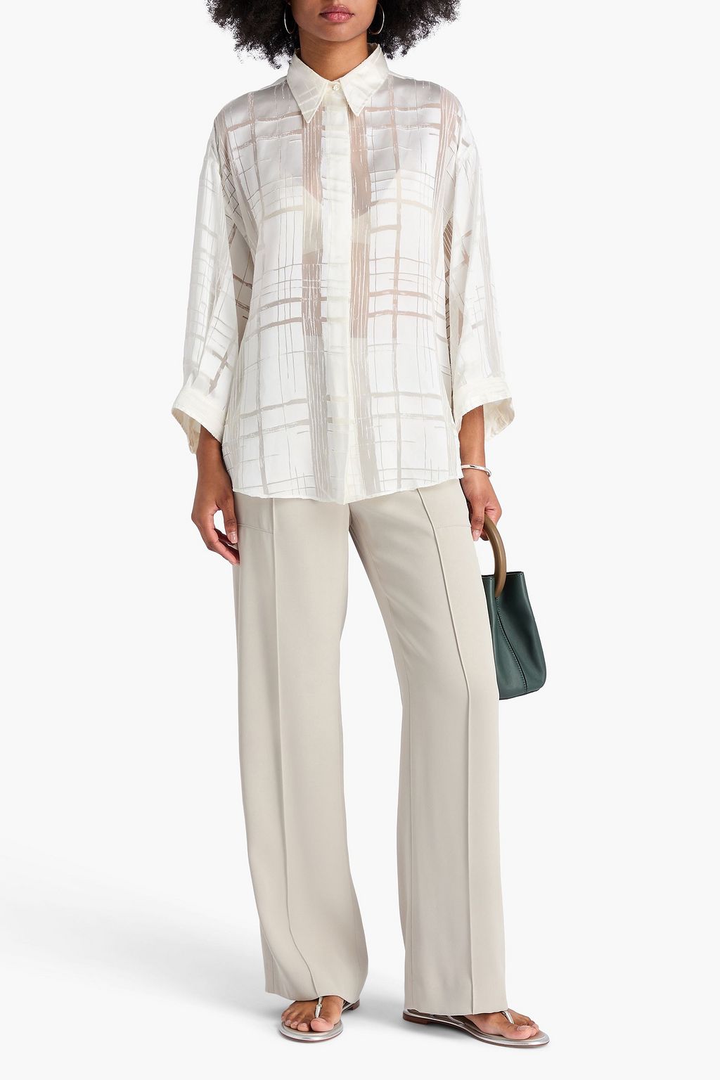 BRUNELLO CUCINELLI Burnout satin shirt