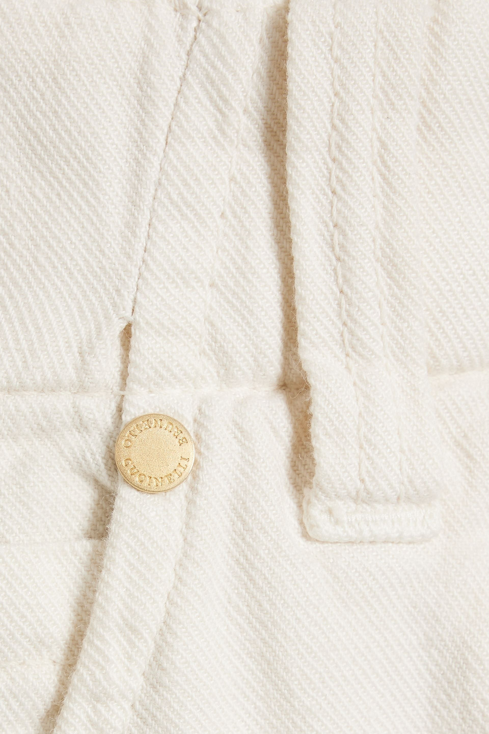 BRUNELLO CUCINELLI PLEATED COTTON AND LINEN-BLEND WIDE-LEG PANTS