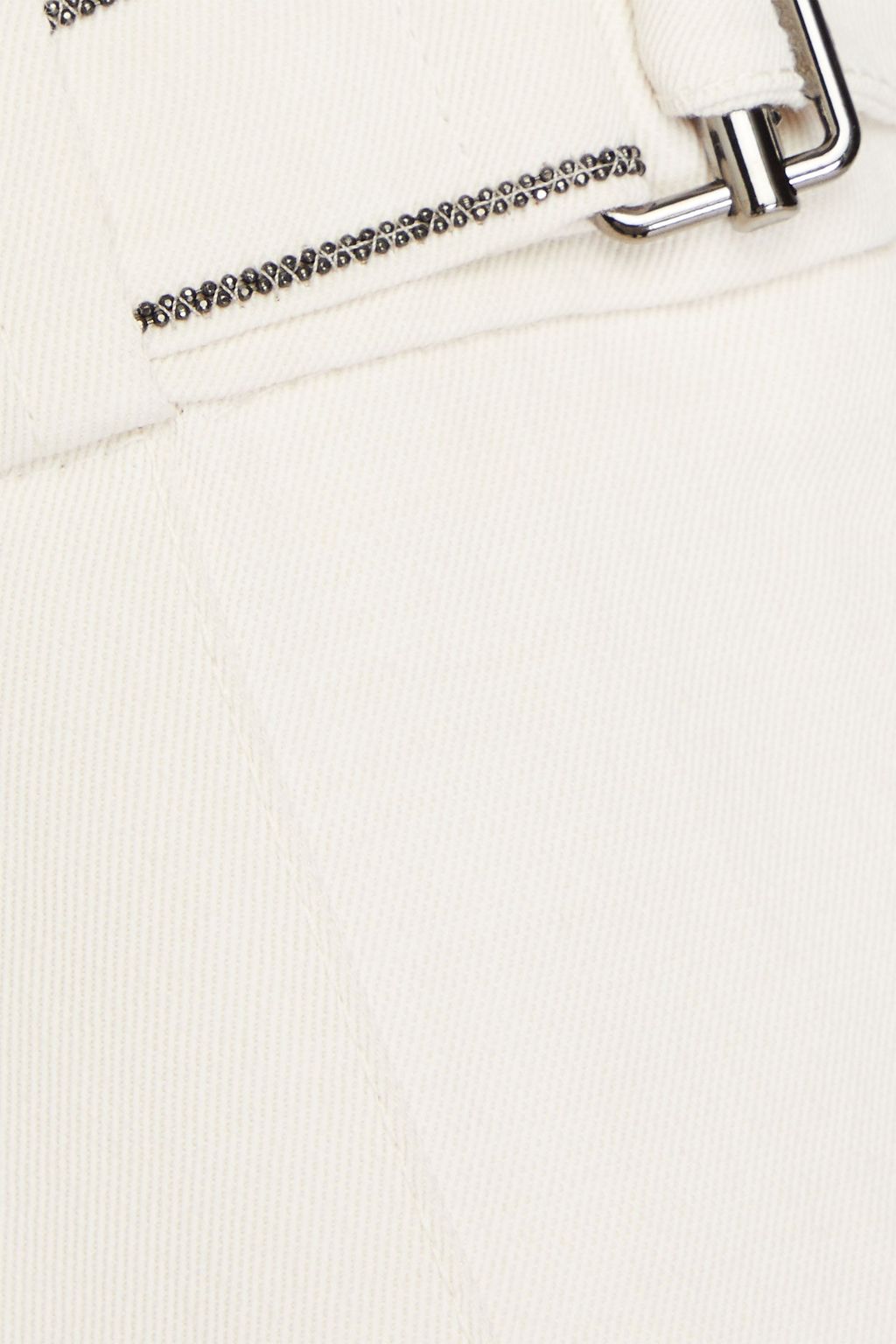 BRUNELLO CUCINELLI Bead-embellished pleated twill mini skirt