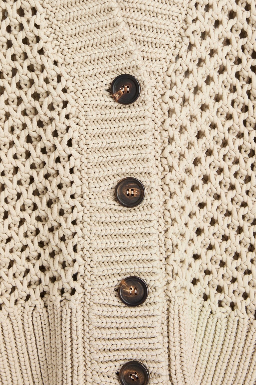 BRUNELLO CUCINELLI Open-knit cotton cardigan