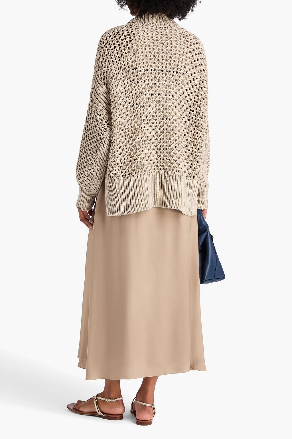 BRUNELLO CUCINELLI Open-knit cotton cardigan