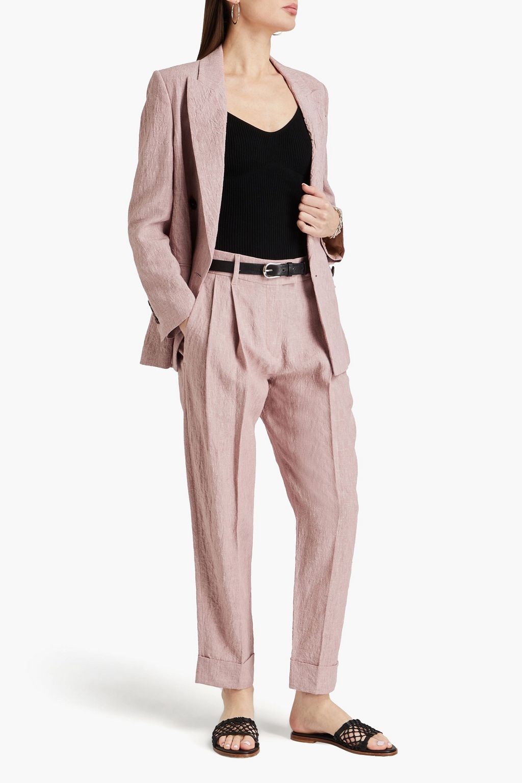 BRUNELLO CUCINELLI Linen tapered pants