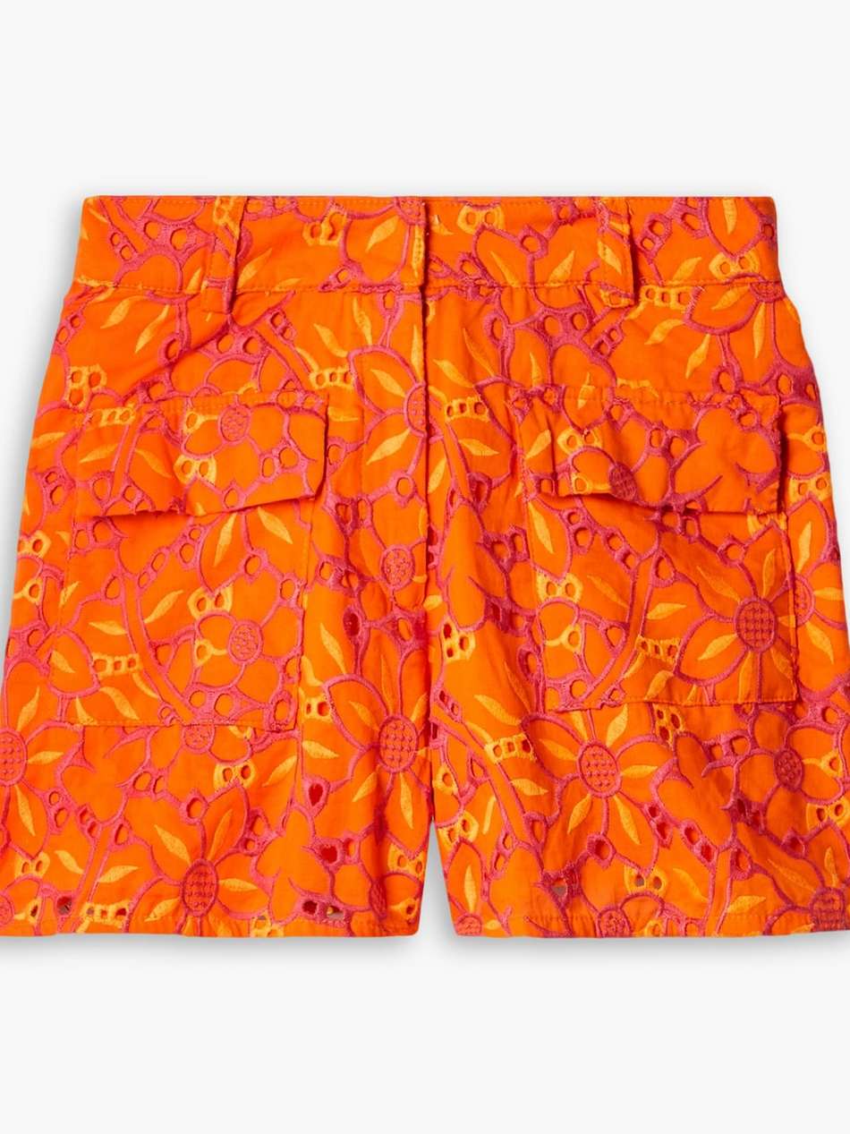 juana broderie anglaise cotton-voile shorts