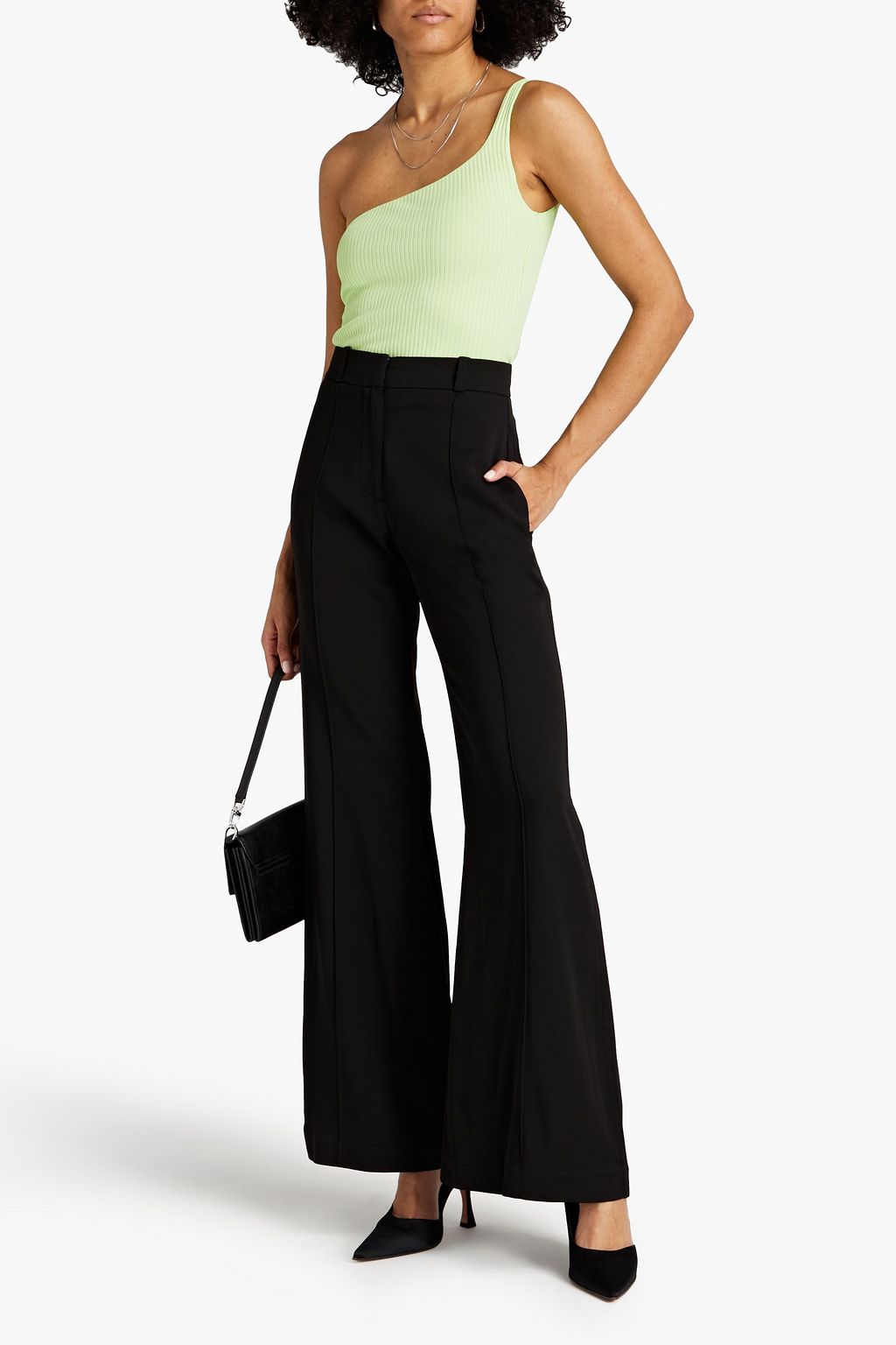 GAUGE81 One-shoulder ribbed jersey top