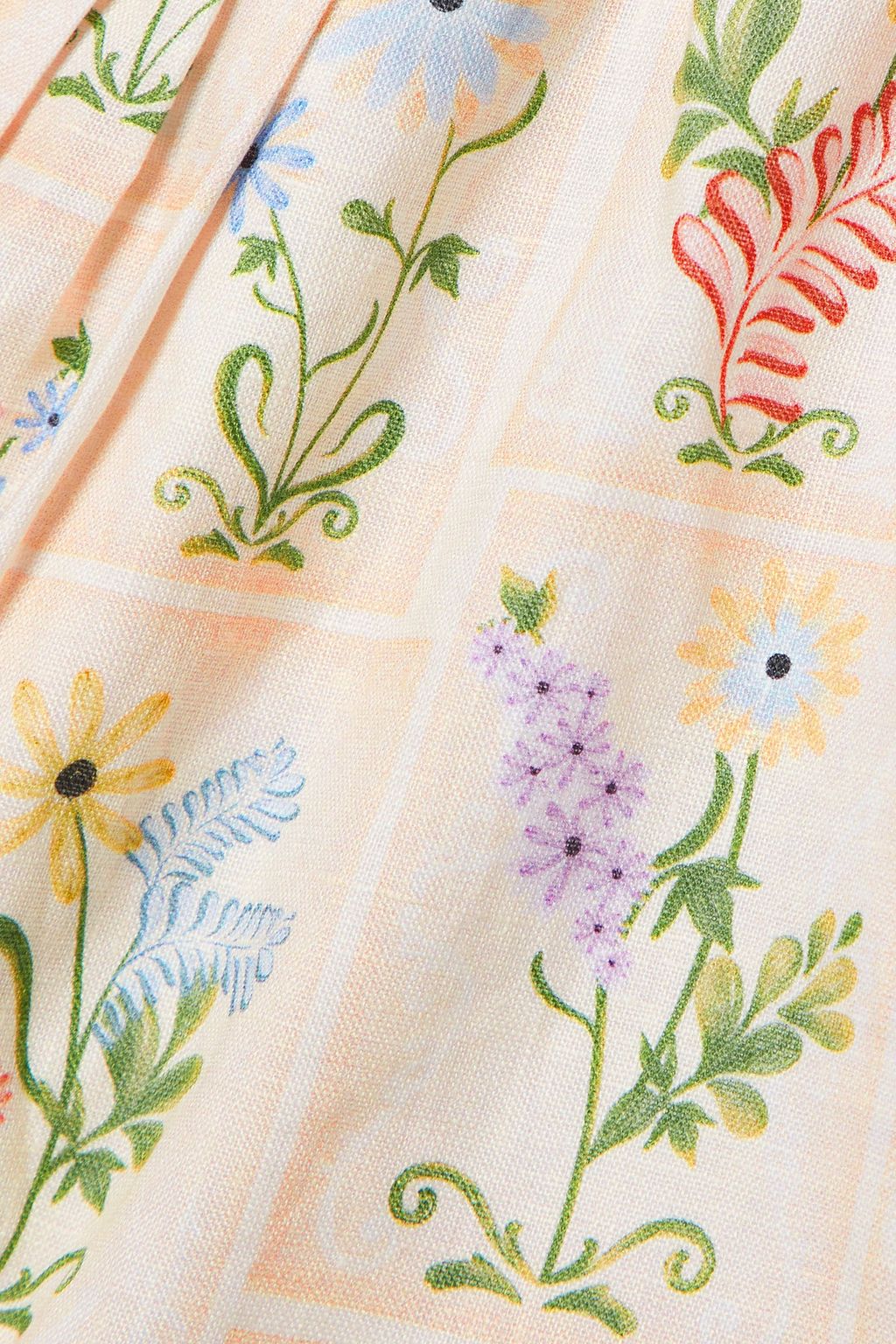 AGUA BY AGUA BENDITA Janeiro Pradera bow-detailed floral-print linen-gauze shorts