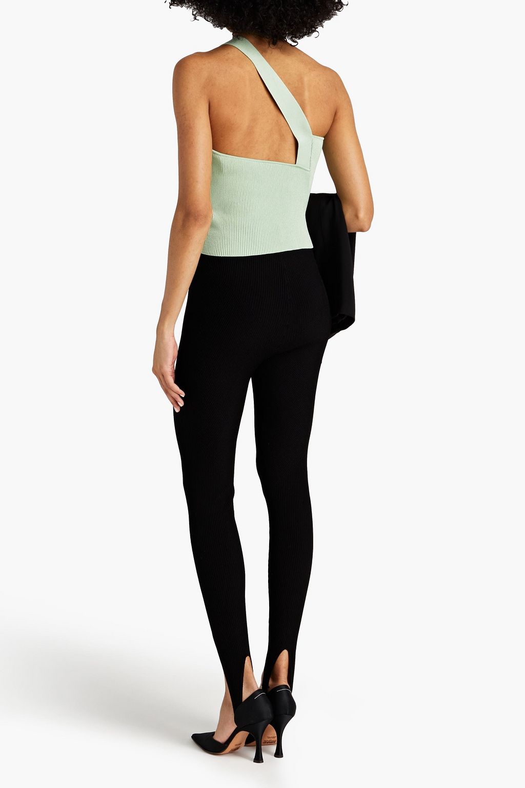GAUGE81 One-shoulder ribbed-knit top