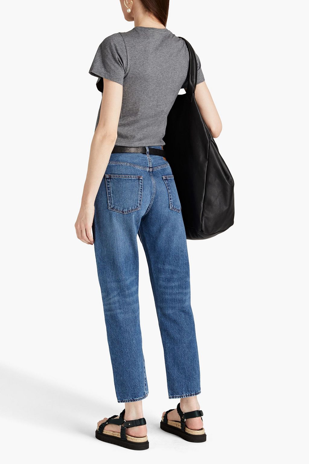TOTEME Cropped mid-rise straight-leg jeans