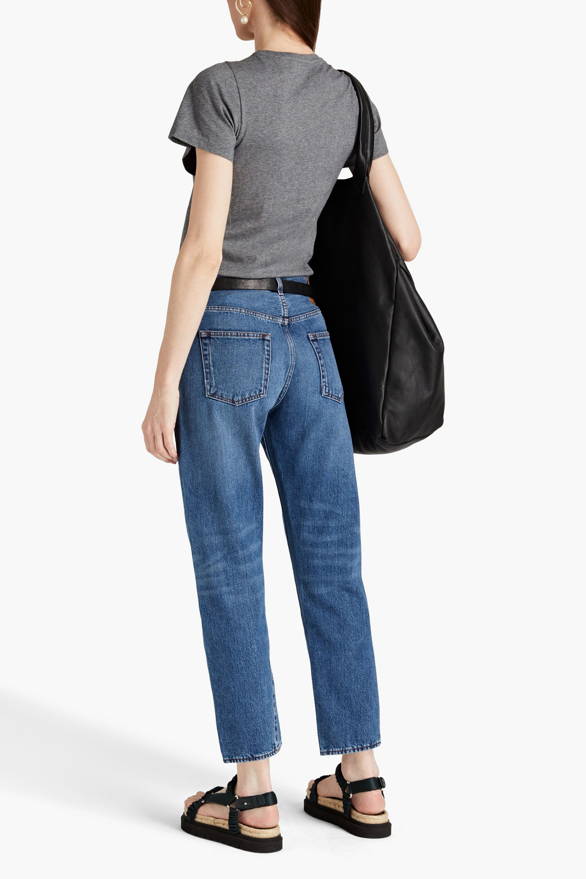 TOTEME Cropped mid-rise straight-leg jeans thumbnail