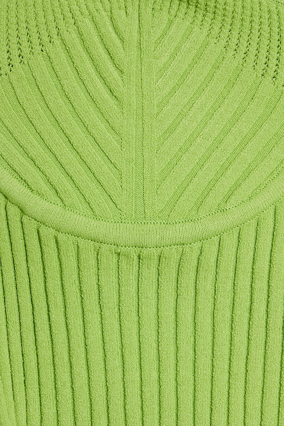 Helmut Lang Ribbed-knit Underwired Bra Top In Lime Green