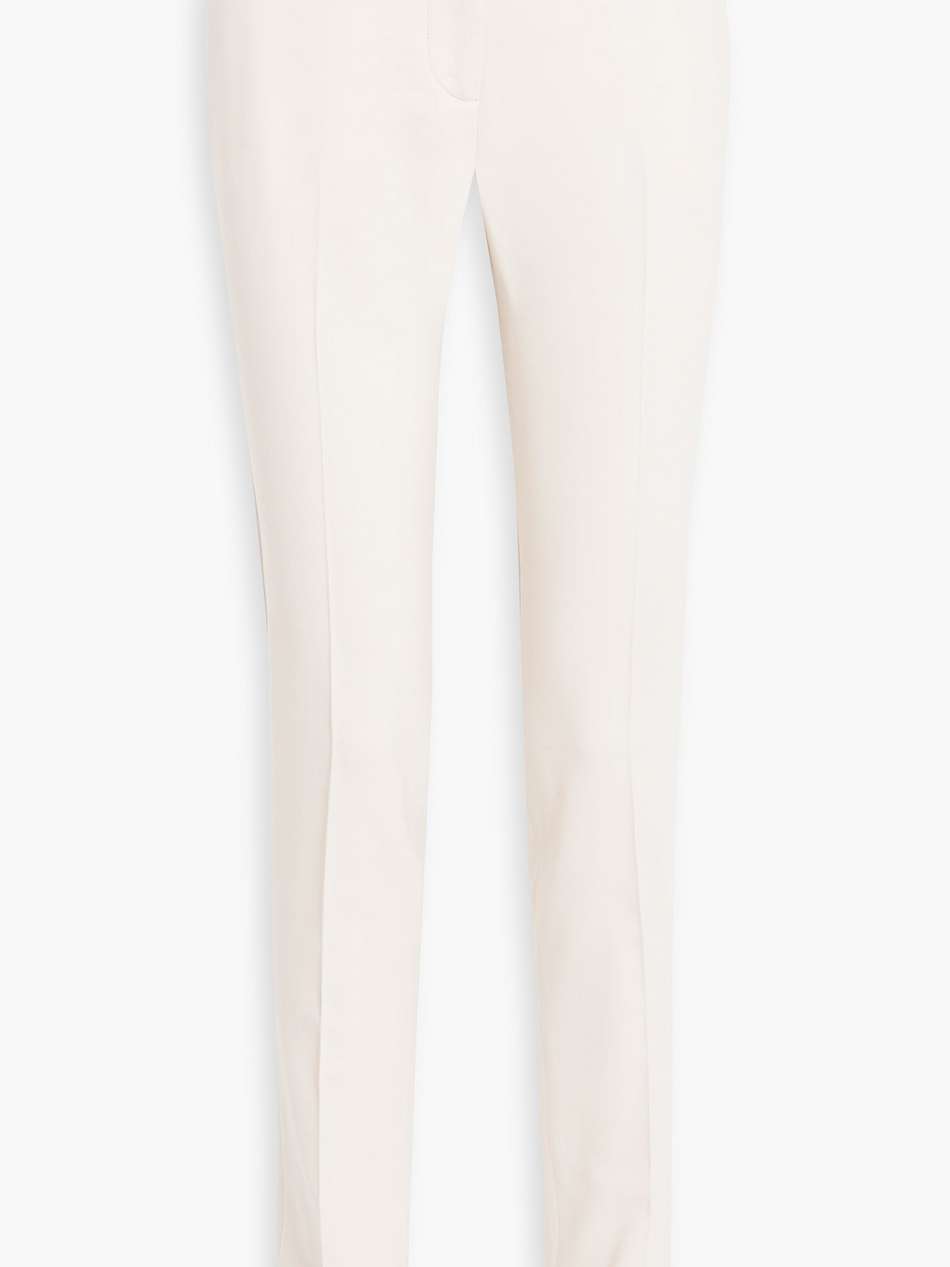 wool-blend straight-leg pants