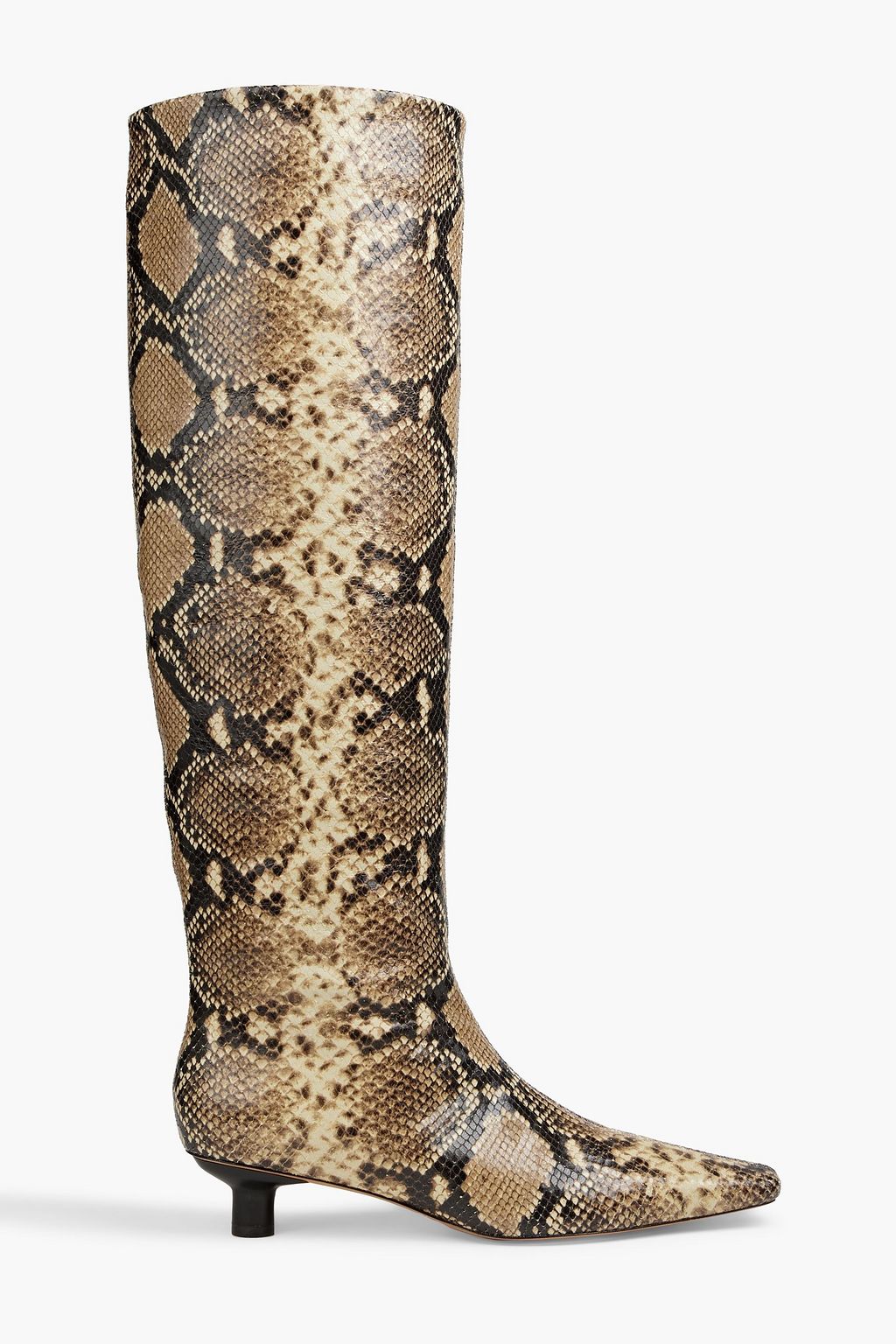 NANUSHKA Pippa snake-effect leather knee boots | THE OUTNET