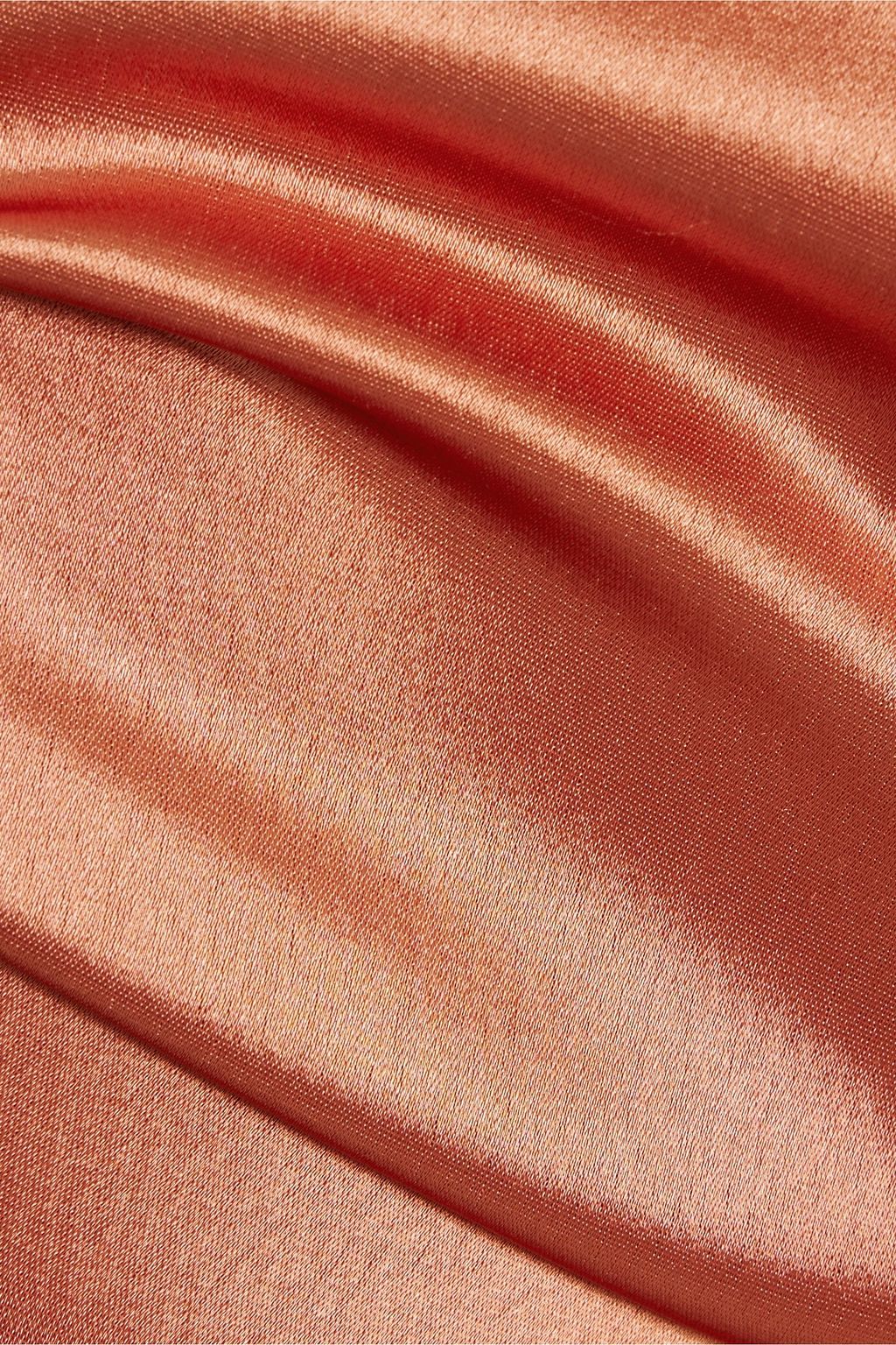 GALVAN  LONDON Satin-crepe flared pants
