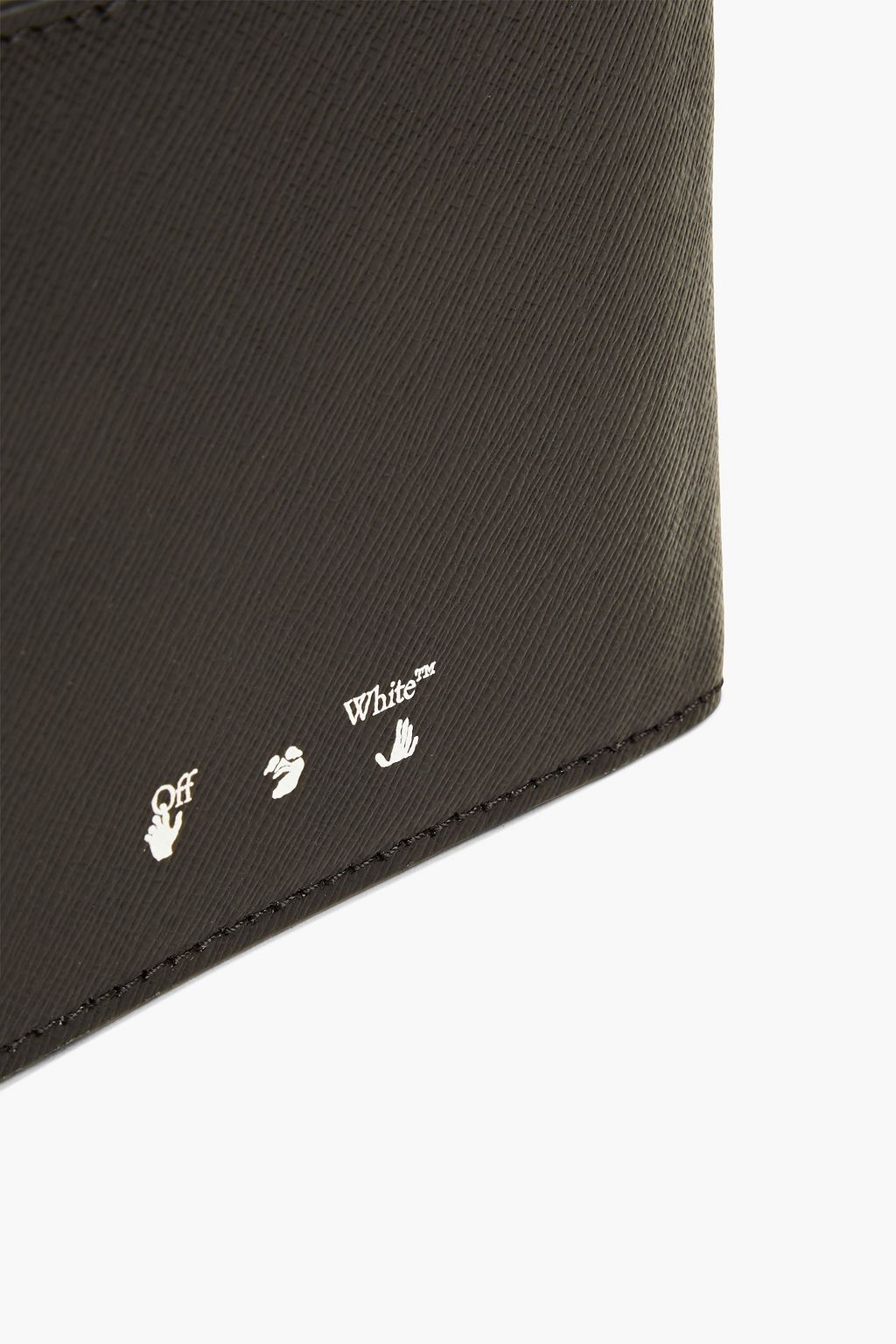 OFF-WHITE™ Striped textured-leather wallet