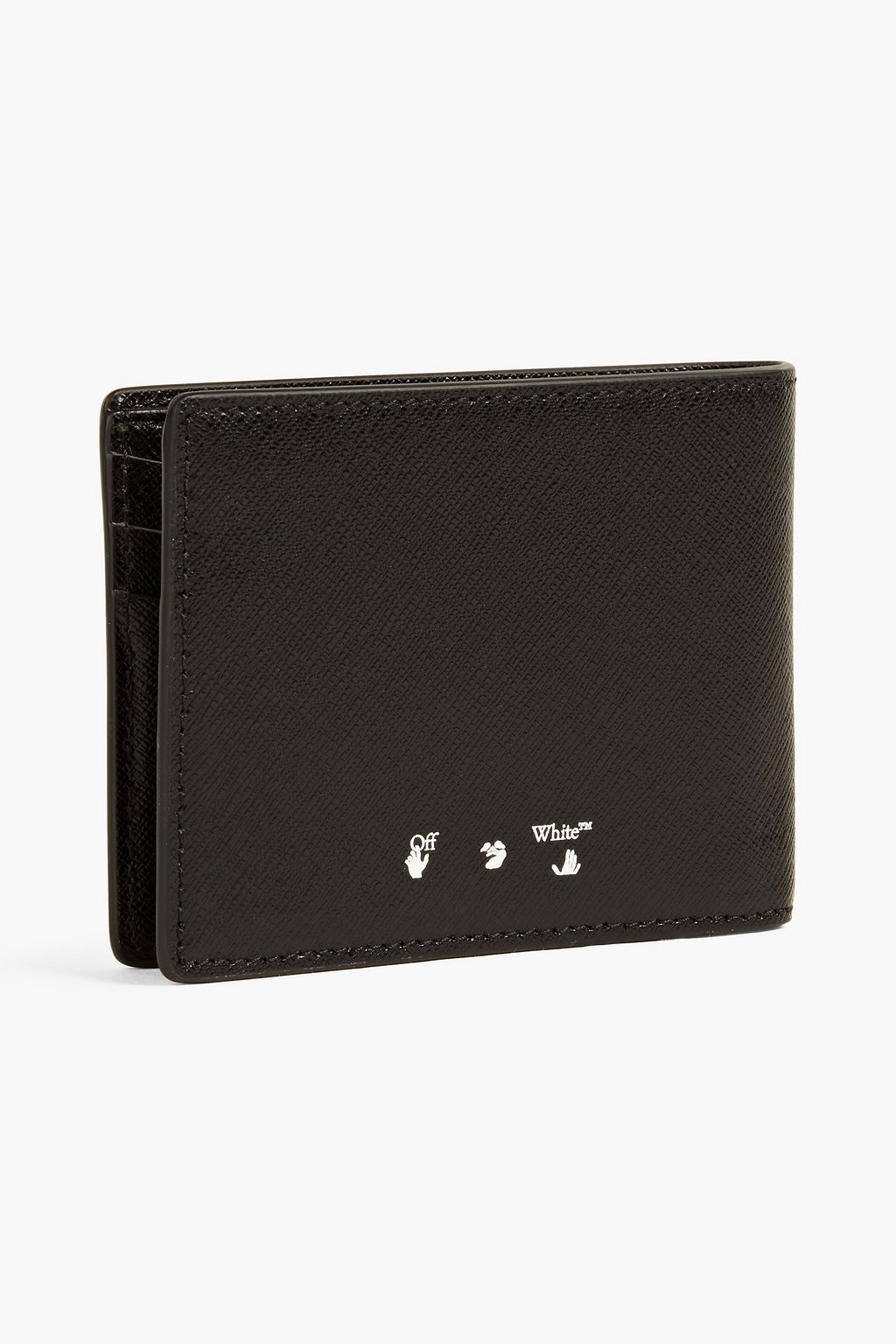 OFF-WHITE™ Striped textured-leather wallet