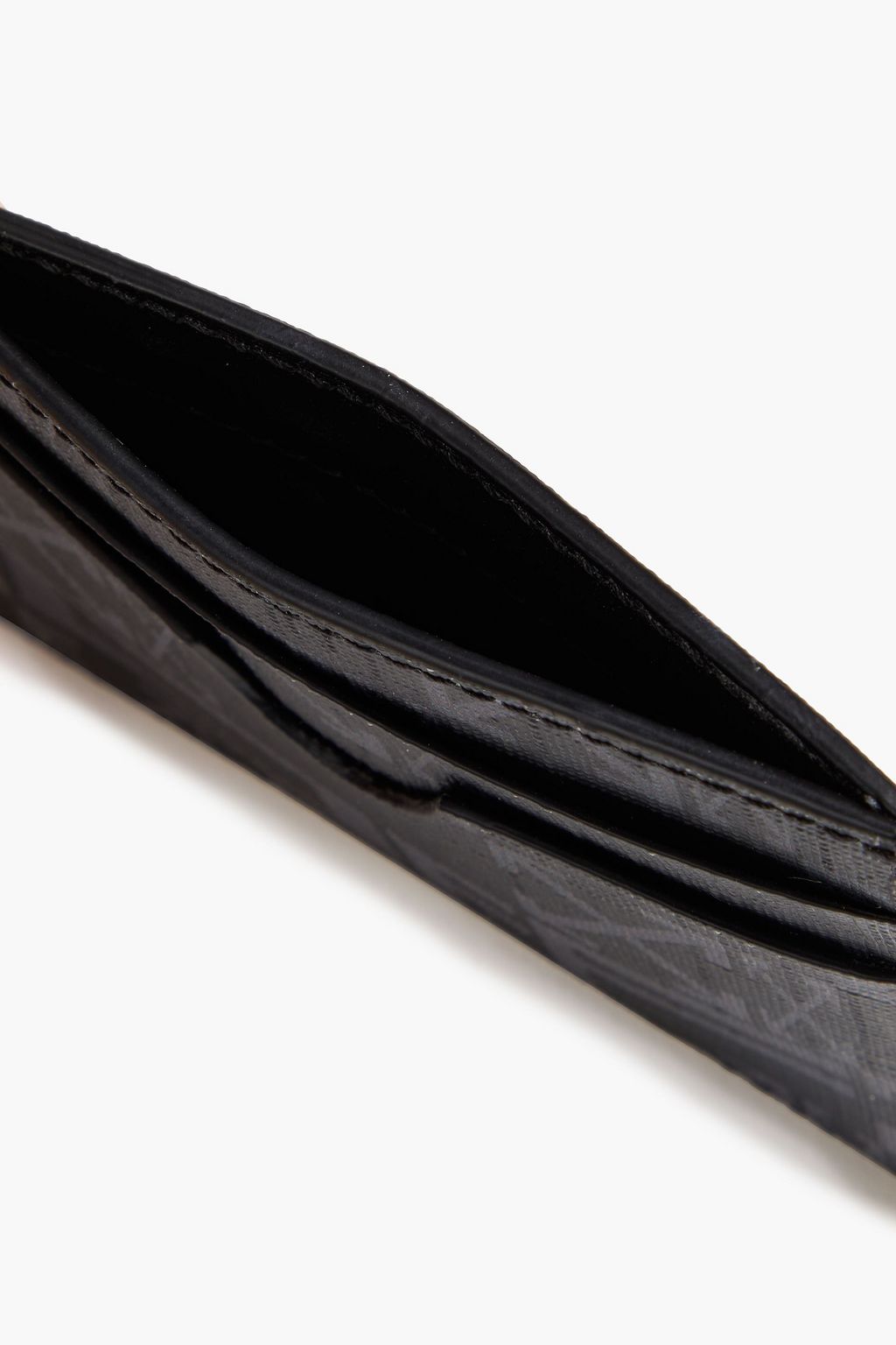 OFF-WHITE™ Kartenetui aus strukturiertem Kunstleder mit Logoprint