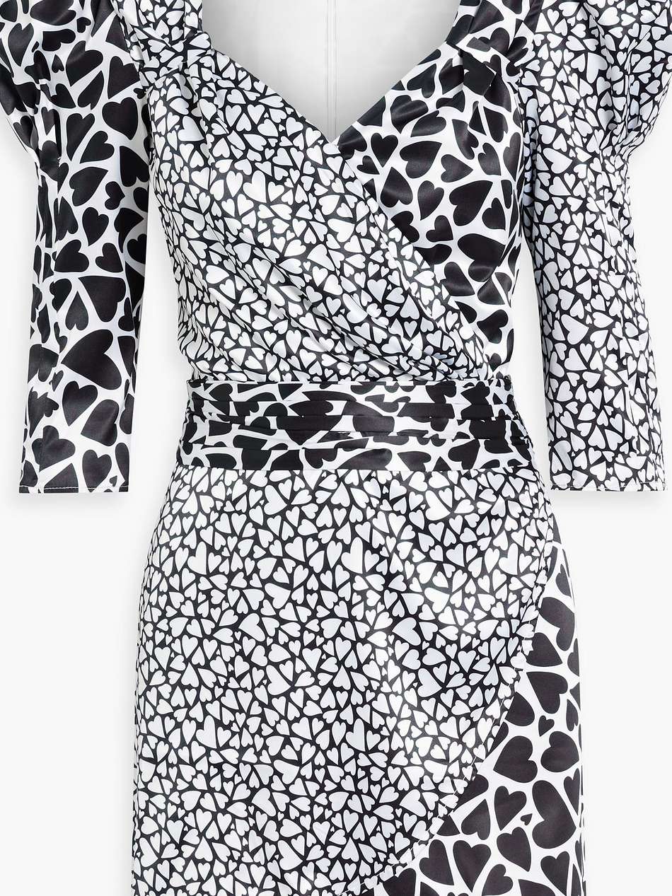 leonie printed charmeuse mini dress
