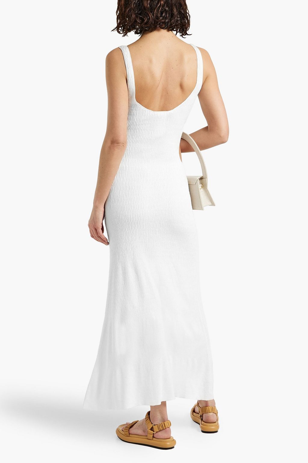 CHLOÉ Cutout crinkled silk-blend maxi dress