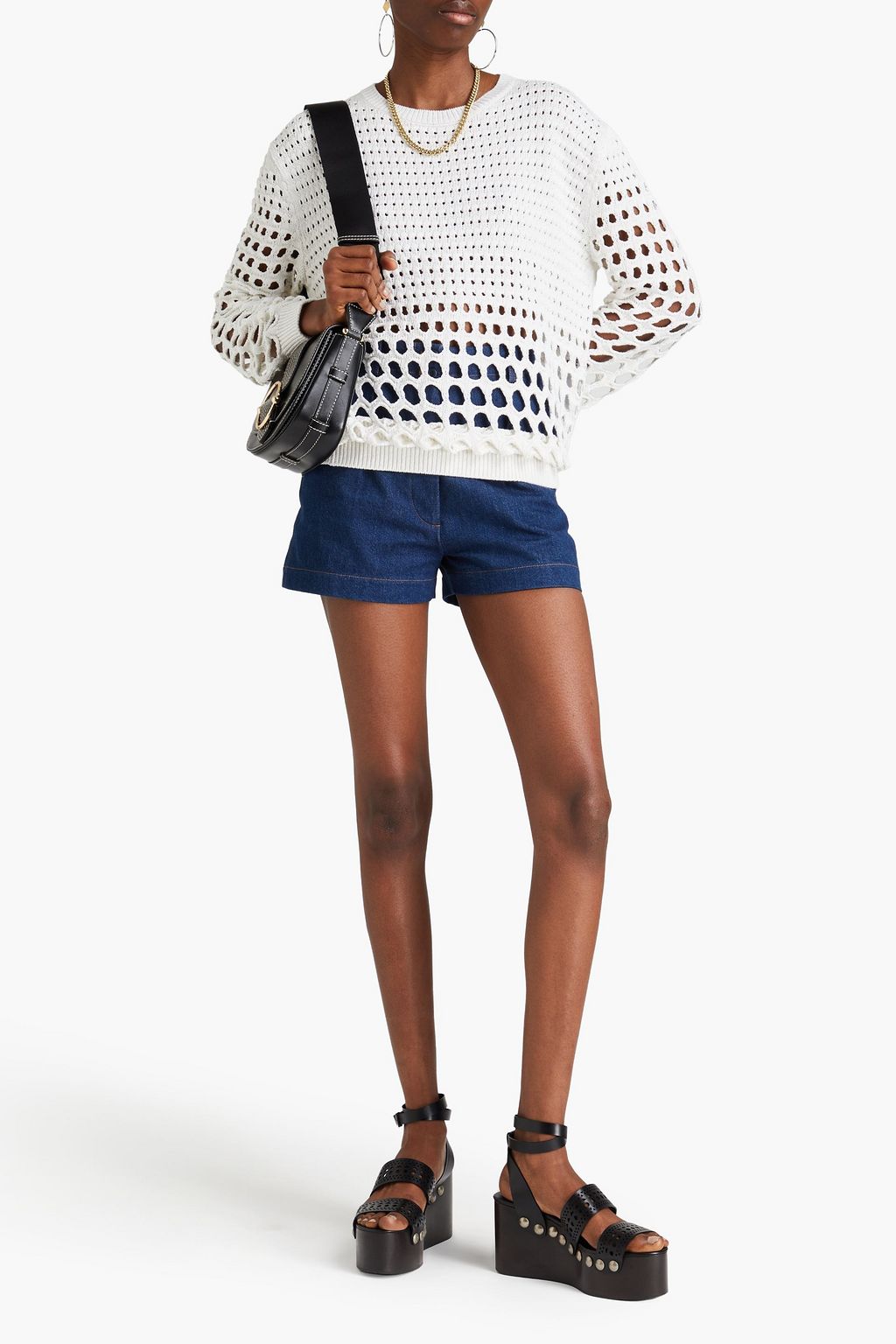 CHLOÉ Open-knit silk sweater