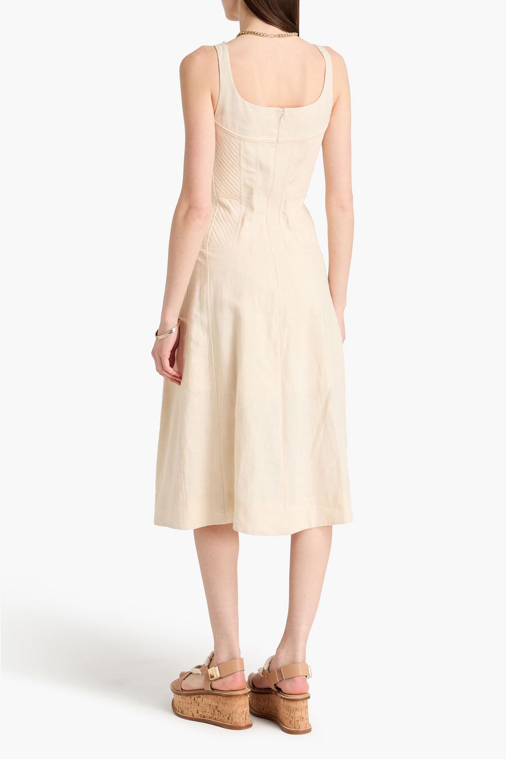 CHLO Linen midi dress | THE OUTNET