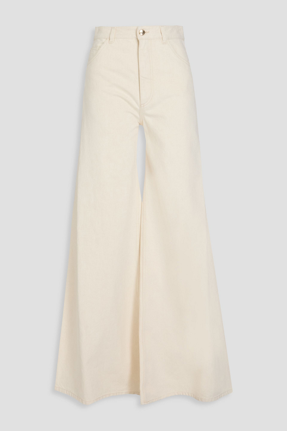 Chloé High-rise Flared Jeans In Naturfarben
