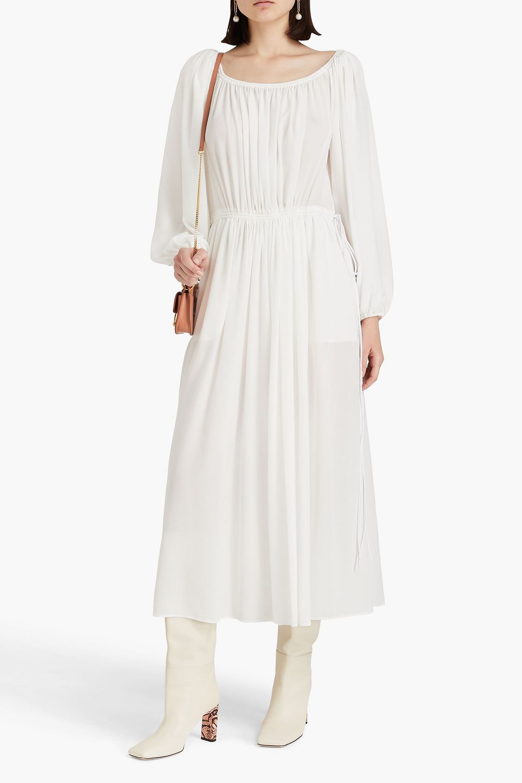 CHLOÉ Silk crepe de chine midi dress
