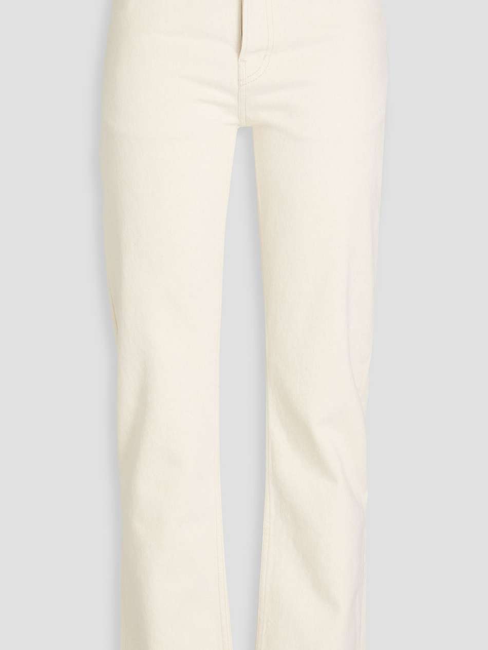 high-rise straight-leg jeans