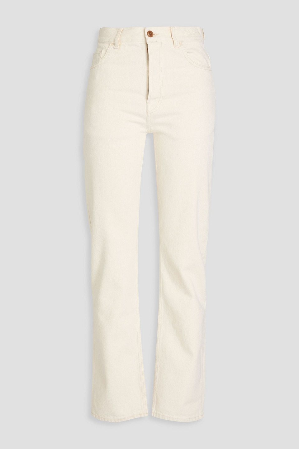 Chloé High-rise Straight-leg Jeans In Naturfarben