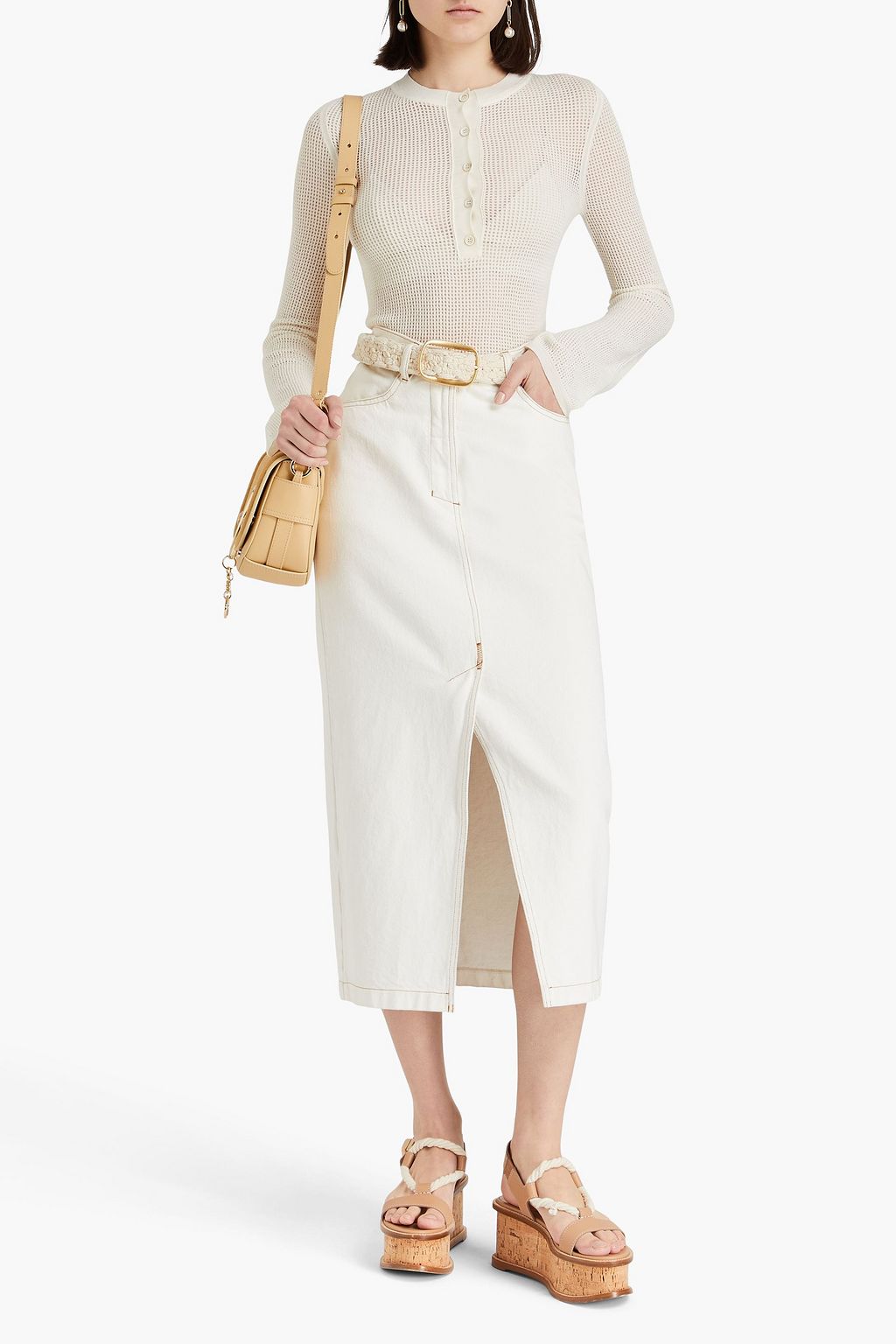 CHLOÉ Wool and cashmere-blend sweater