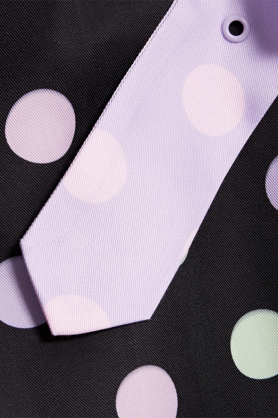 OLIVIA RUBIN EFFIE SHIRRED POLKA-DOT TWILL MIDI DRESS 3074457345634374639