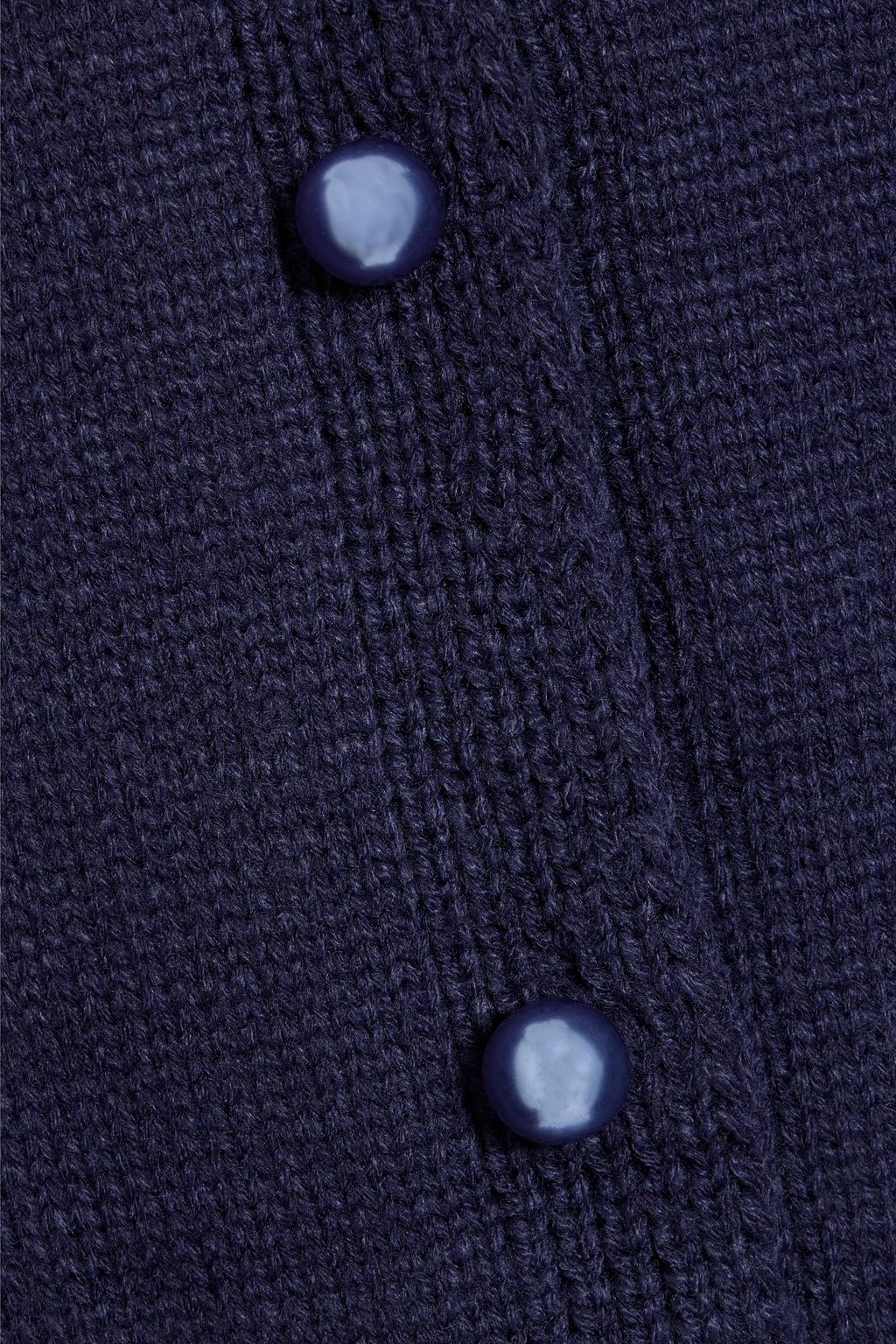 OLIVIA RUBIN Courtney broderie anglaise-paneled knitted cardigan