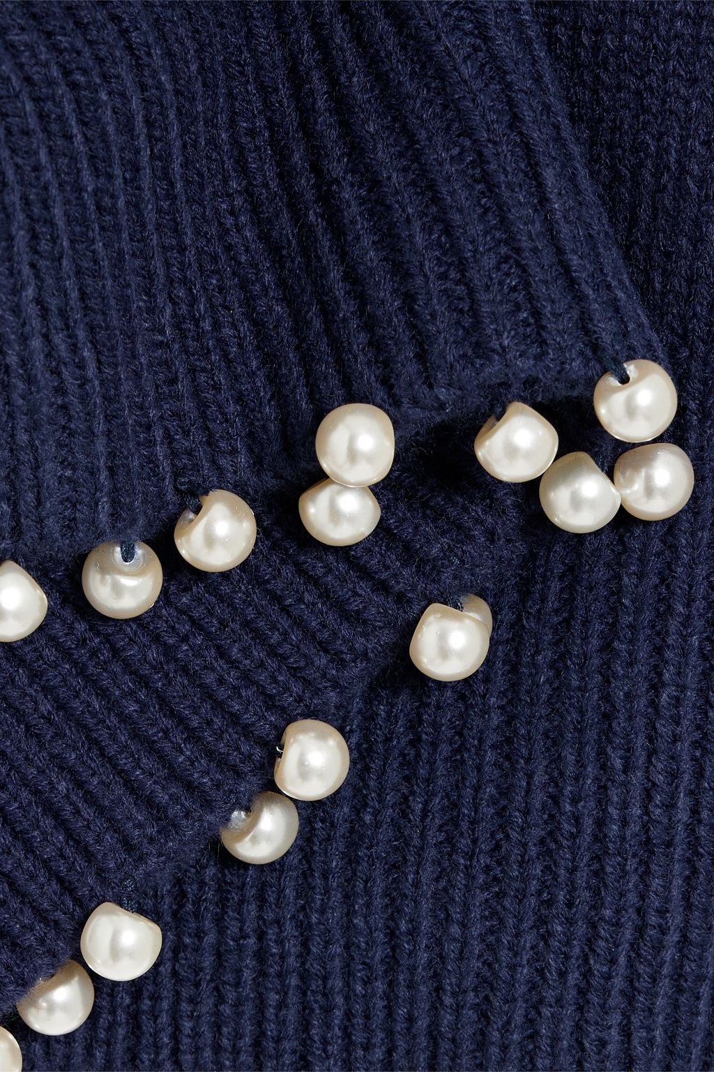OLIVIA RUBIN Clemmie embellished knitted turtleneck sweater