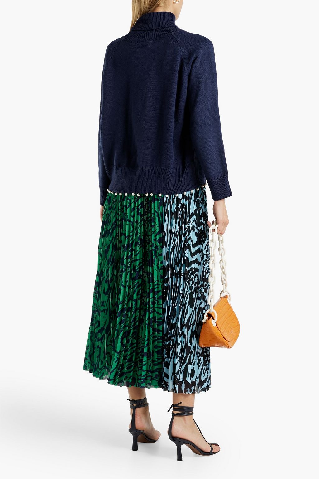 OLIVIA RUBIN Clemmie embellished knitted turtleneck sweater