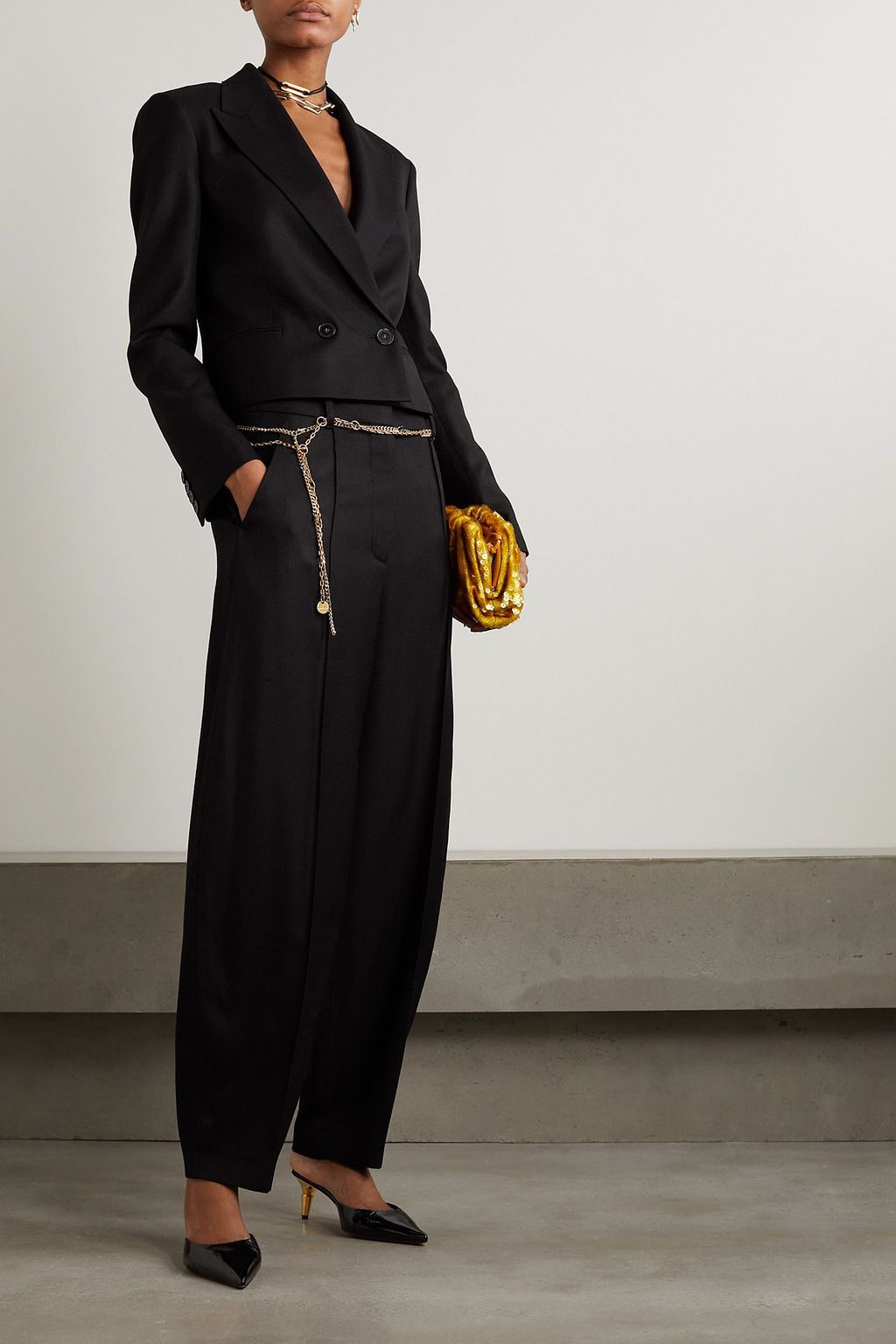 STELLA MCCARTNEY Grain de poudre tapered pants