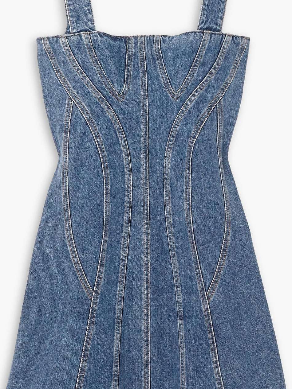 denim mini dress