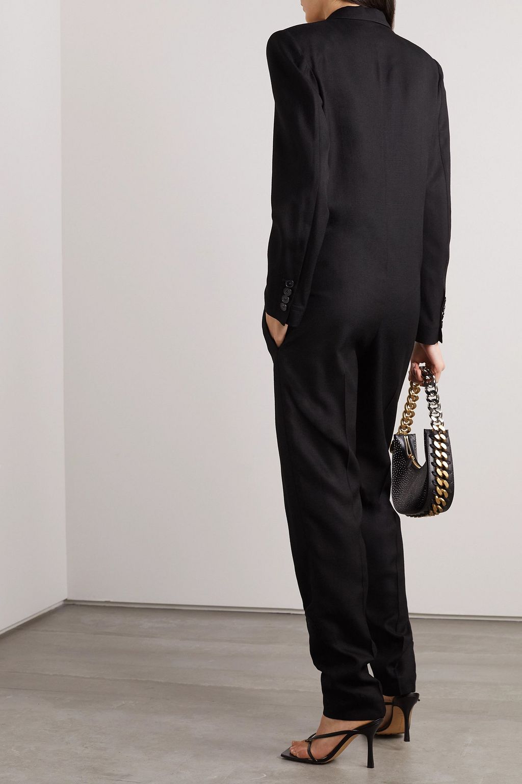 STELLA MCCARTNEY جمبسوت بثنيات من نسيجٍ محبوك