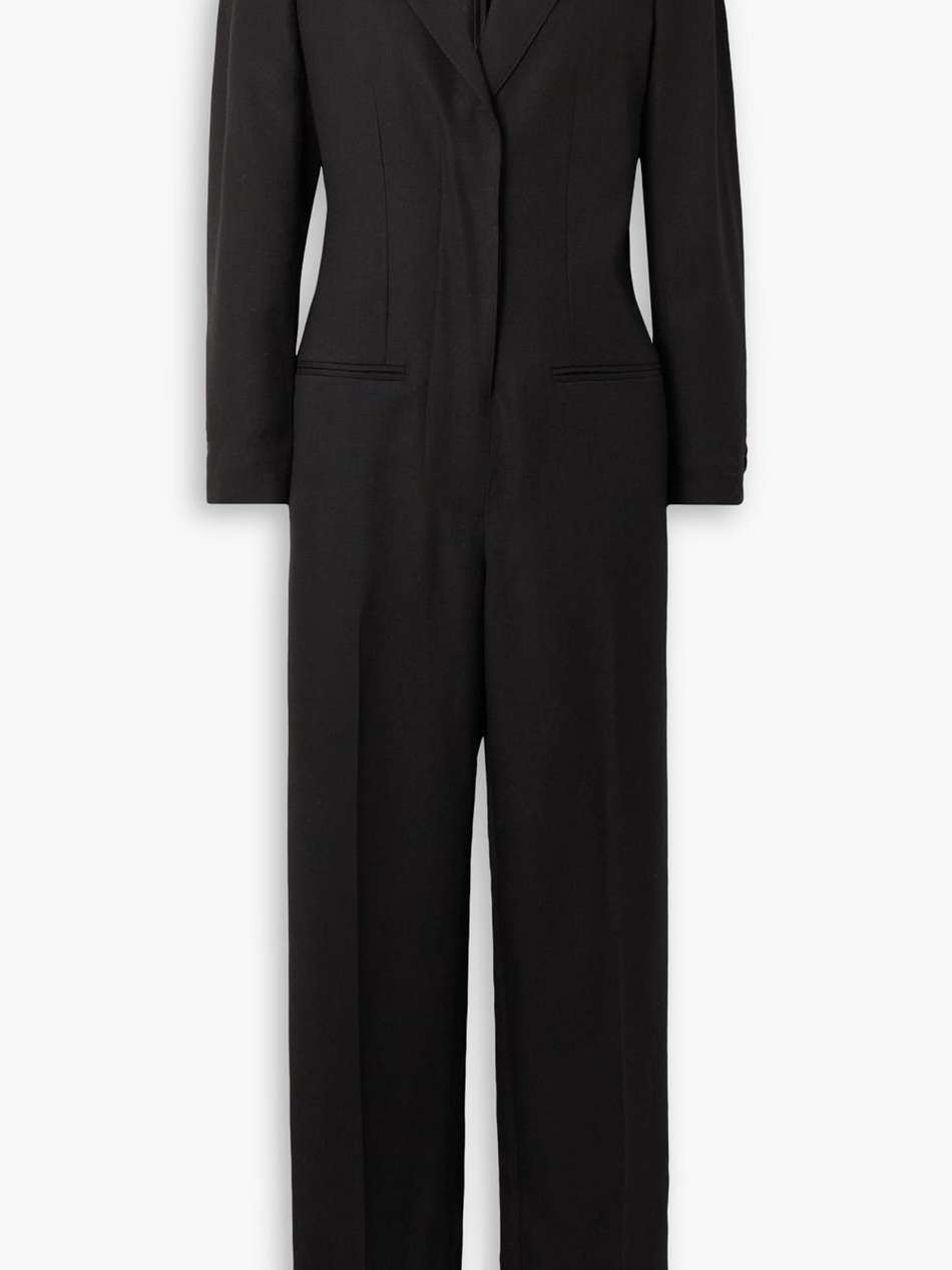 pleated woven jumpsuit