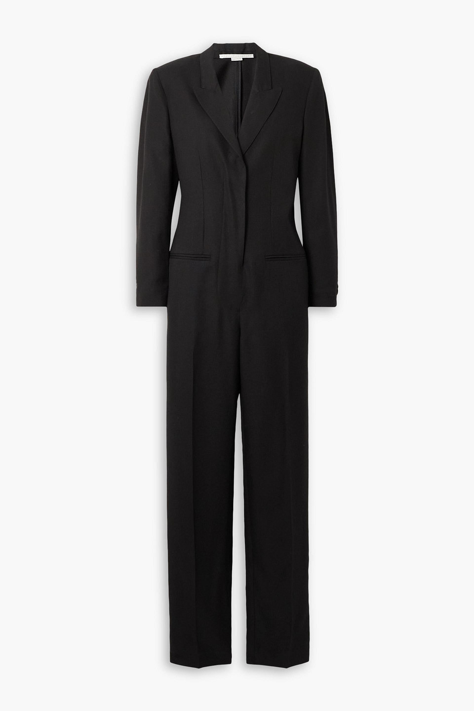 Stella Mccartney Pleated Woven Jumpsuit In Black